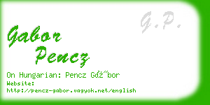 gabor pencz business card